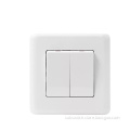16AX 250V 2Gang 2Way SwitchWide Rocker White socket